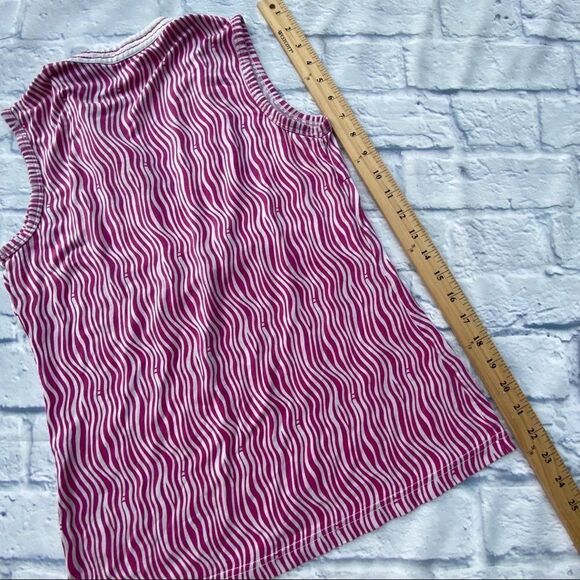 Lilly Pulitzer Pink and White Zebra Print Sleeveless V-Neck Top Tank Top Size XS - Picture 5 of 7